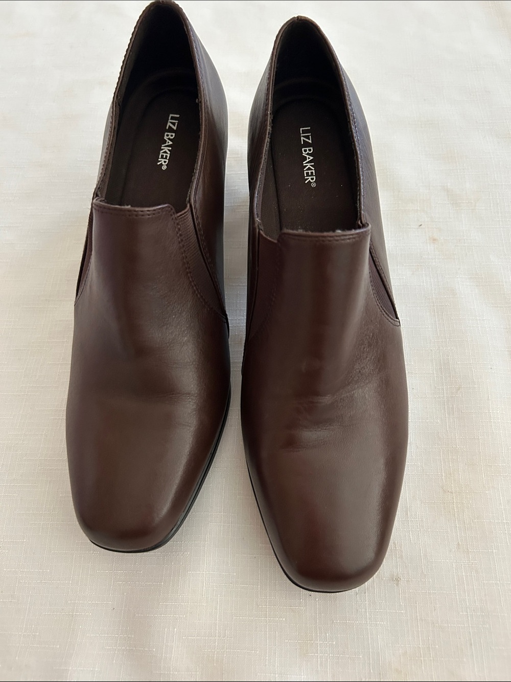 Liz Baker Men's Dark Brown Leather Slip-On Loafers